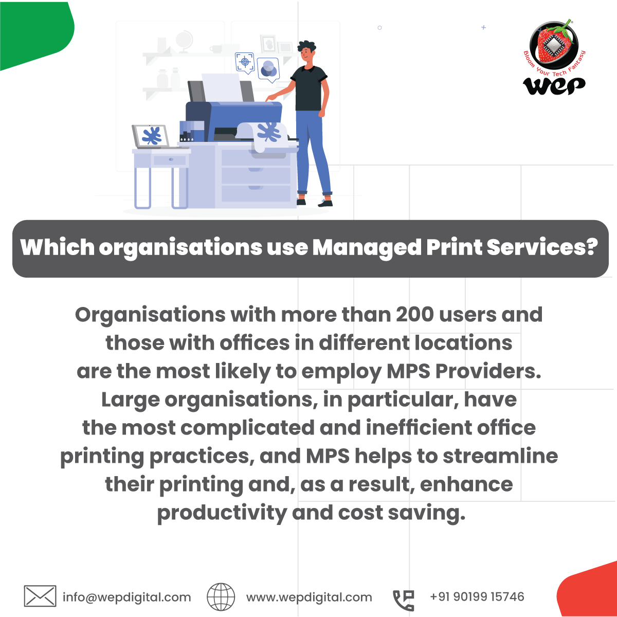 wepsolution's tweet photo. Join hands with India's No 1 Managed print service provider to streamline your printing practices.
#mps #managedprint #managedprintservices #wep #wepdigital #Digital https://t.co/pkBSLLZHce