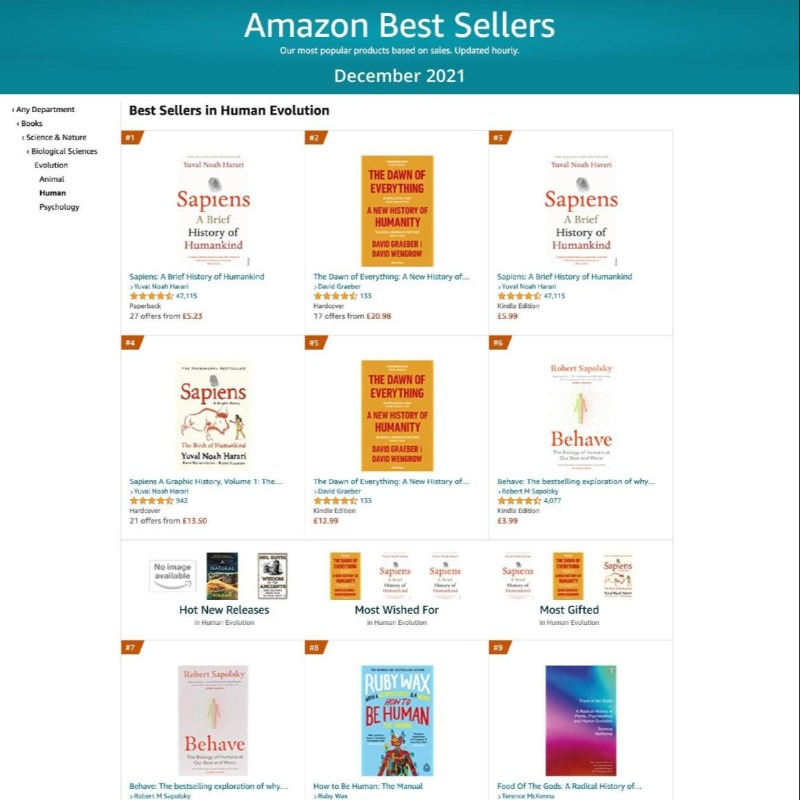 FixTheWorldOrg's tweet photo. Jeremy Griffith's book FREEDOM is now on the Amazon UK bestseller list for Human Evolution!  
Paperback at #10 and the FREE Kindle at #13! 

Get your copy on Amazon now! https://t.co/mM5tSG849A