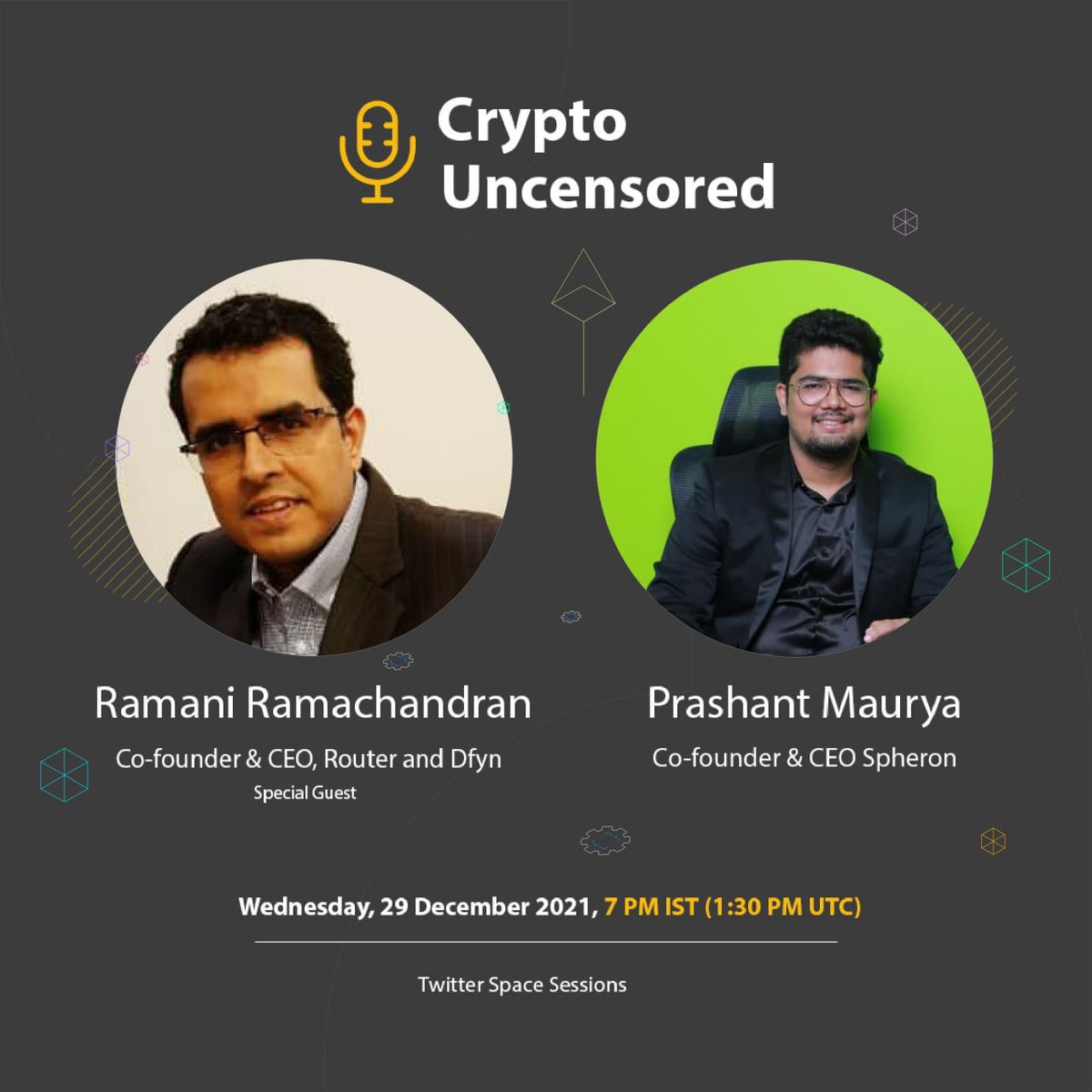 digitaljoseph1's tweet photo. Hey guys, I doubt if you will want to miss this huge opportunity to learn from two amazing individuals in the crypto sphere;  Co-founder @SpheronHQ, @prashant_xyz and  Co-founder &amp; CEO of @routerprotocol &amp; @_DFyn 
TODAY 7PM IST(1:30PM UTC
@olapadesam00 @Ade_lekeJr @Oluwa_samlex https://t.co/SlhUOceMJt