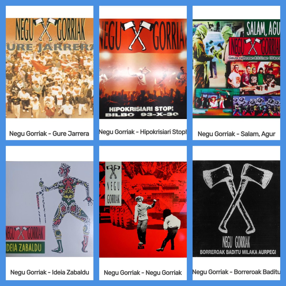 DailyRecordsBcn's tweet photo. Ja Disponibles!

Reedicions en vinil de 6 àlbums dels Negu Gorriak en stock a la botiga i el lloc web, si et falta algun no t’ho pensis dues vegades!

https://t.co/my0aiQBDTg

#negugorriak #ferminmuguruza #kortatu #punk #rock #hardcore #hiphop #vinyljunkie #dailyrecords https://t.co/kUAAt0l7t2