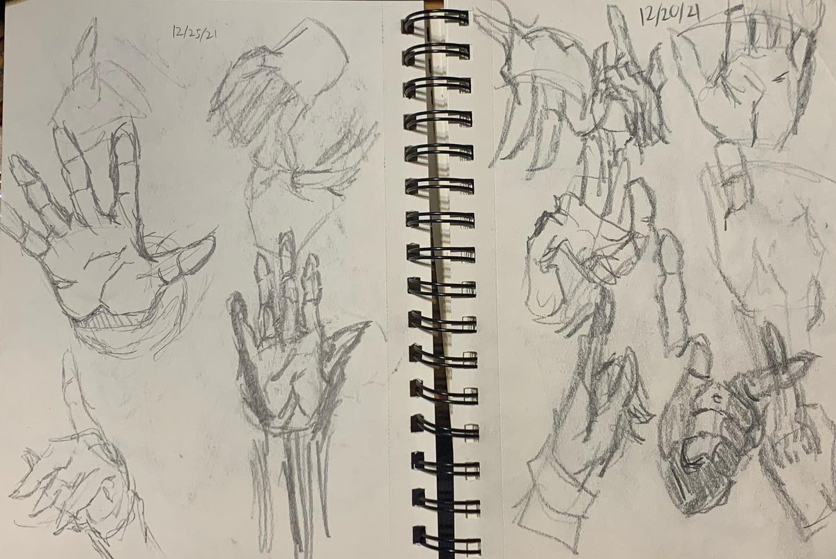Yes_Neko2's tweet photo. Hands practice 
#sketchbook https://t.co/zV6CO1NVjP