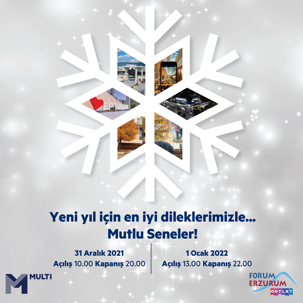 forum_erzurum's tweet photo. Yeni yıl için en iyi dileklerimizle... ❄️
Mutlu Seneler! ❤️
❕Değerli ziyaretçilerimiz, alışveriş merkezimiz 31 Aralık tarihinde 10.00 - 20.00 saatleri arasında,
1 Ocak Cumartesi günü ise 13.00 - 22.00 saatleri arasında hizmetinizde olacaktır.

#ForumErzurum
#MultiTurkey
#Yeniyıl https://t.co/4ZKPYYpda8