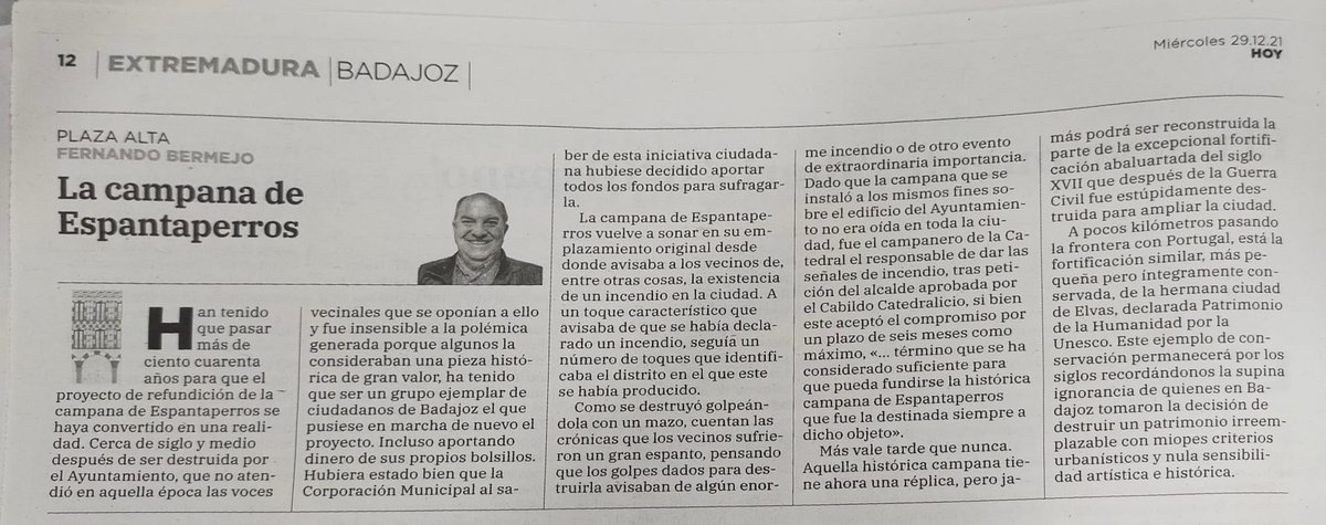 Nos gustaría agradecer y matizar este artículo: el Ayuntamiento se comprometió a que, si la campaña no alcanzaba el mínimo, pagaría la diferencia para fundir la nueva réplica de la campana.

Eso sí, consideramos que da mucho más valor a la campana la participación ciudadana.