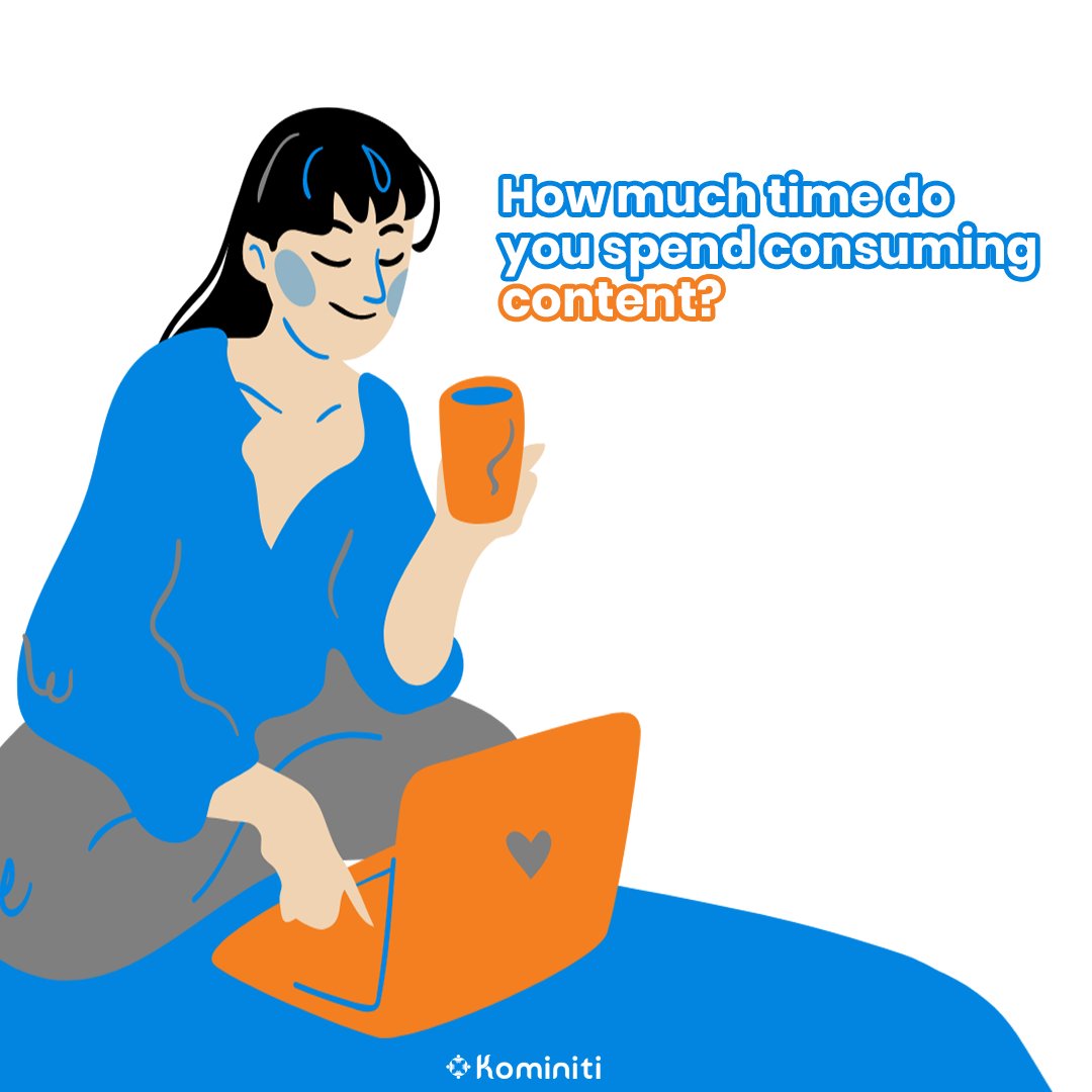 Kominiti_'s tweet photo. How much time do you spend consuming content everyday?
An hour, 3 hours, all day?
#content #consumingcontent #socialmedia #media #contentcreators #contentmarketing #contentmarketingtips #marketingtips #contentcreation https://t.co/gvrkR9pBdF