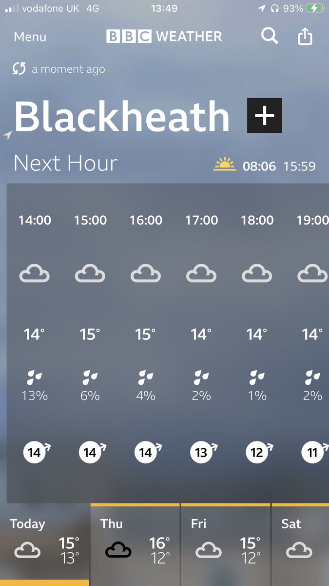 stormcab's tweet image. Absolutely p*ssing down in Blackheath and as far as the eye can see, but the chance of rain was just 13% 🙄. I’d have more accuracy myself using a crystal ball.
