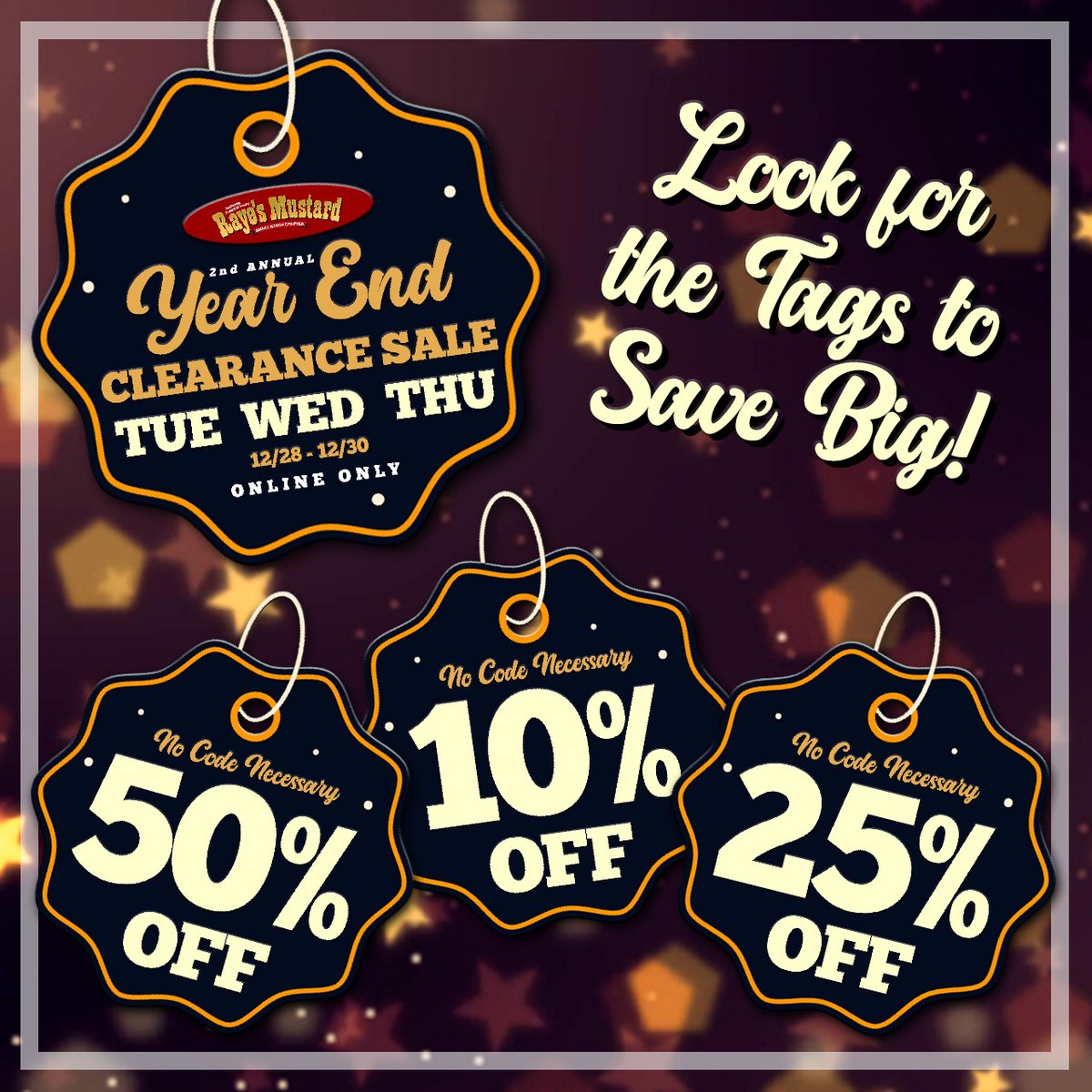 RayesMustard's tweet photo. Hey, Early Risers ๐๐ Look for Hang Tags๐ to SAVE ๐ฐ up to 50% on some of our Best-Selling Items including FREE SHIP Collections, Made-in-Maine Items, Merch, and More at https://t.co/SUnWixl455 While Supplies Last! #10PercentSale #20PercentSale #25PercentSale #50PercentSale https://t.co/FEE3EPl2Jn