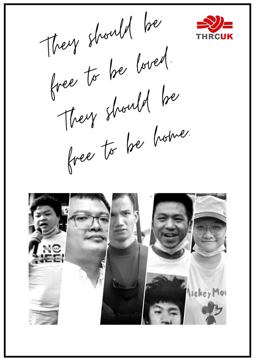 thaihrc's tweet photo. Pro-democracy activists face multiple criminal charges for peaceful activism &amp; may face up to life imprisonment if convicted.Thai authorities have repeatedly detained them &amp; denied the right to release on bail.They should be free to be loved &amp; should be free to be home. #NewYear https://t.co/rChn2bdwbe