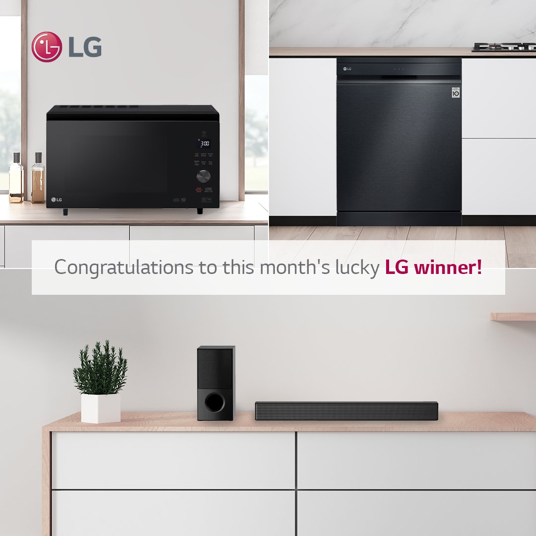 LGSouthAfrica's tweet photo. Congratulations, Lucinda Faroo! π By correctly identifying the LG QuadWash, NeoChef, and Soundbar, you've won yourself your very own NeoChef to cook up a storm this festive season. Follow our page for more great giveaways. #LGLifeIsGood #LGLiving #Giveaway #Prizes #NeoChef https://t.co/GbQdWZSwaE