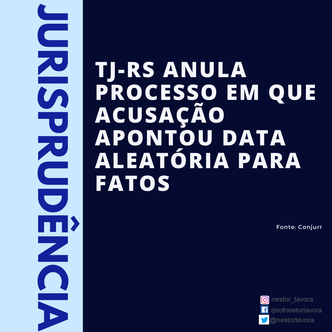 Devido à inépcia da inicial acusatória, a 6ª Câmara Criminal do Tribunal de ... instagram.com/p/CYEcA2Ilbky