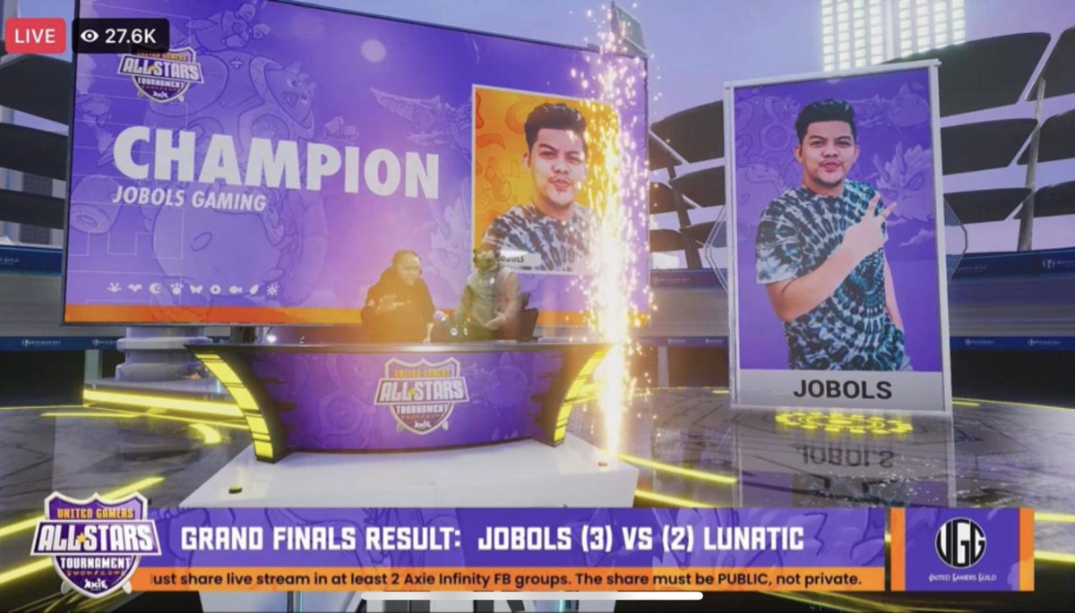 ArcherPerezz's tweet photo. AND THAT CONCLUDES OUR SHOUTCASTING FOR UGG @AxieInfinity ALL STAR TOURNAMENT! 

FINAL DAY WE REACHED
28K peaked total live viewers
700-800K total views
25K comments

@EsportsAxie IS BOOMING 🇵🇭! 
MUCH LOVE AND THANK YOU EVERYONE! 

@ZyoriTV @Jihoz_Axie  🙌 https://t.co/KchbkmYEXW