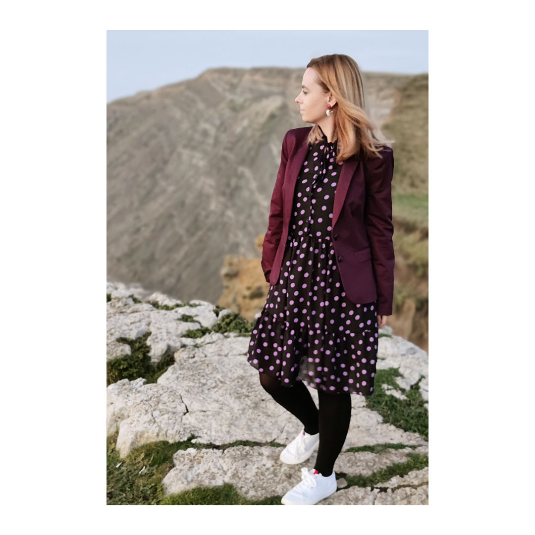 AdaGatti's tweet photo. Beatriz muy guapa con nuestro vestido de lunares en color lila 💜 

Ref. JF001
https://t.co/eX5oe1Mhyg
#AdaGatti #Moda #OOTD #AutumnWinterOutfit #RopaMujer https://t.co/pxWlqXwpDy