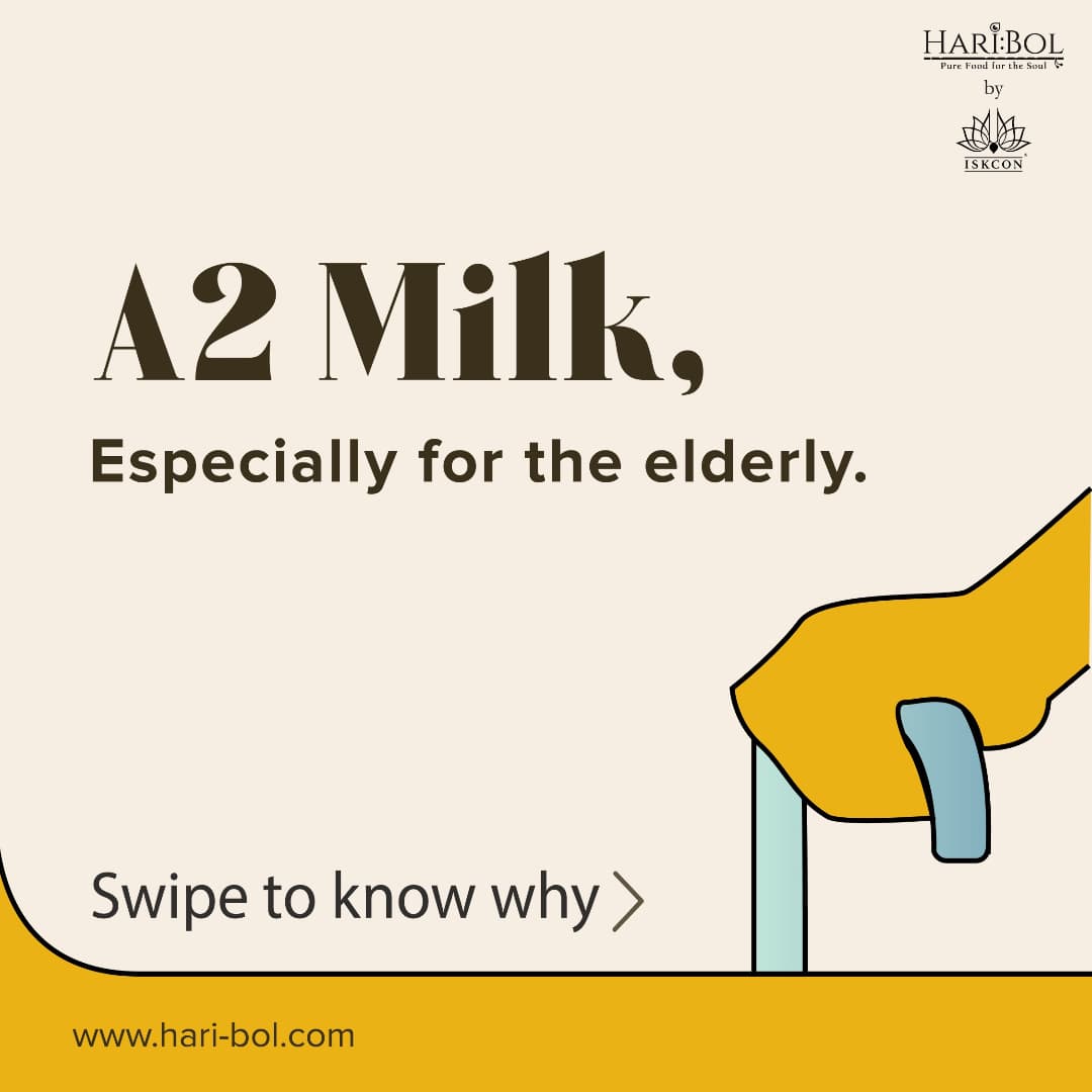 haribolmilk's tweet photo. When your bones are tired and weary, that's when you need an extra boost of nutrition.Swipe to know why. Order Haribol’s A2 Milk, especially for the aged in the family! #SwitchToA2 #Haribol #ISKCON #ElderlyCare https://t.co/U1ZEHY2Th0