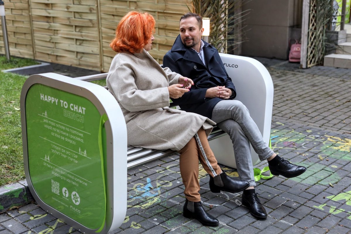 Interesting project in Krakow to deal with loneliness. Happy to chat benches. 
I’m curious how can they evaluate if it’s successful? designboom.com/design/poland-…