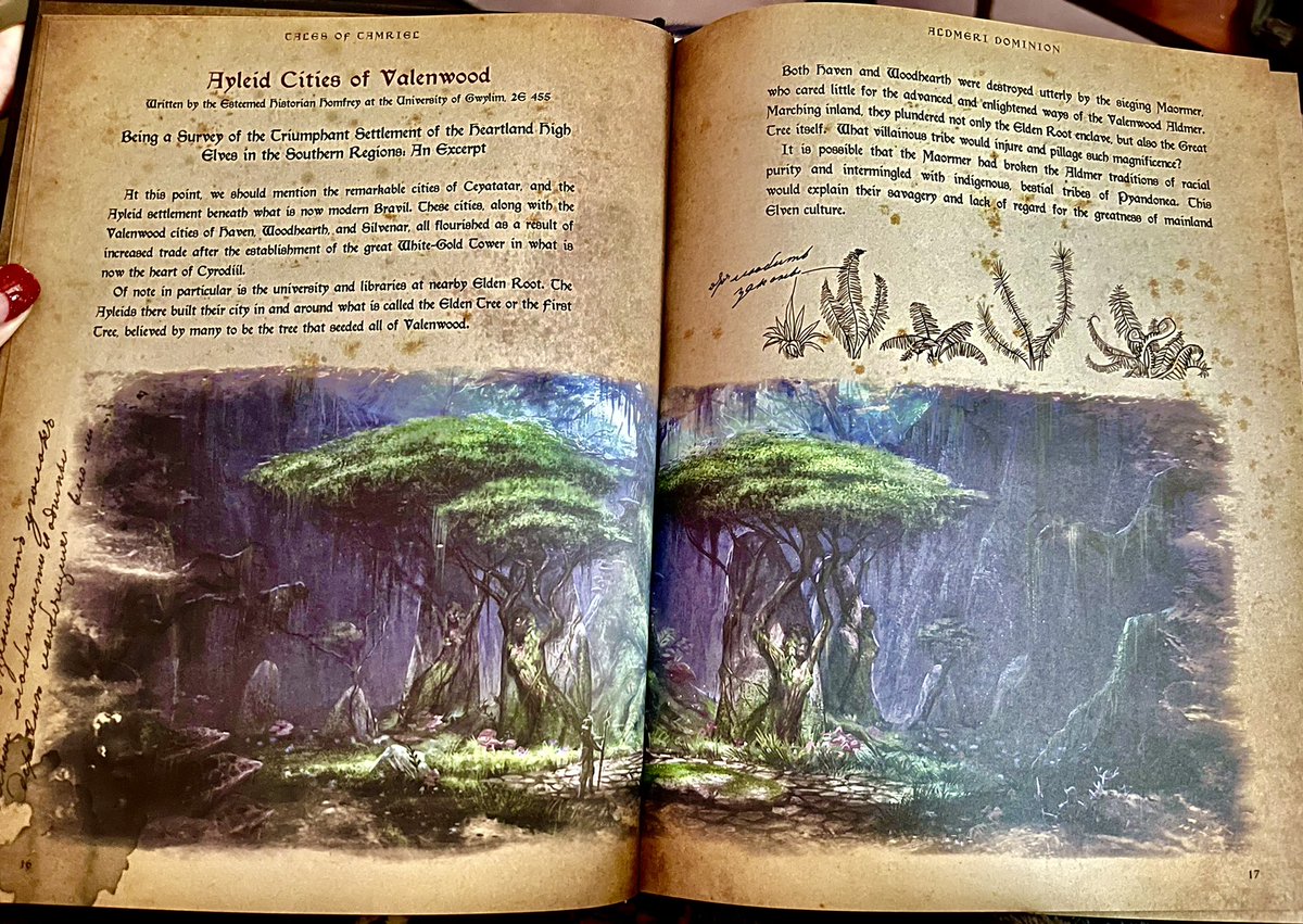 JadoreDita's tweet photo. Look at these pages, I- ✨✨😭❤️
If you love reading and visuals, pick yourself up the #TamrielTales Books (you get 2)
They are on sale at Amazon rn and totally worth it! 

#ESOFam #books #ElderScrollsOnline #ESOlore #ESO #Visuals #love @TESOnline @Bethesda_UK https://t.co/sf4zJFzBdn