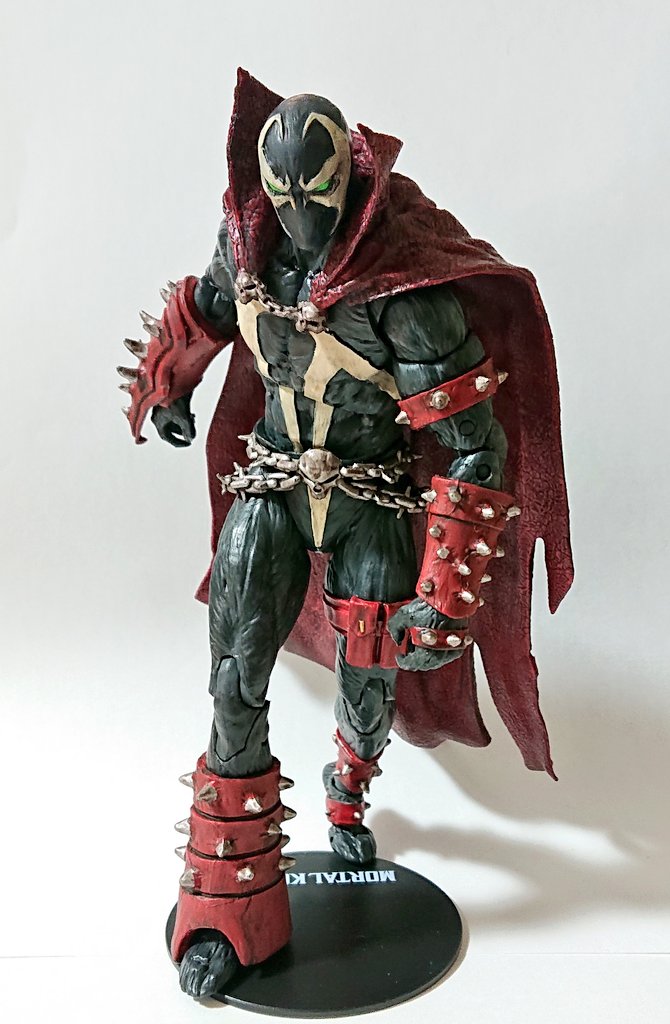 originalworks_k's tweet photo. モータルコンバット版 スポーンをゲットしたので、早速頭部を複製して自分好みに改造。このくらいのコミック寄りの顔の方が落ち着くなぁ。#スポーン #SPWAN https://t.co/434N09J8Vg