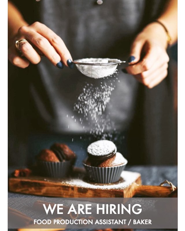 Lodgecoffeeshop's tweet photo. We are hiring .. KITCHEN PRODUCTION / BAKER - based in our East Grinstead Production Kitchen. 4 days a week #newstaff #jobopportunity #newjob #chef #baker #eastgrinstead #Recruiting please email your CV to info@lodgecoffeeshop.co.uk https://t.co/ExwEXuz5HF