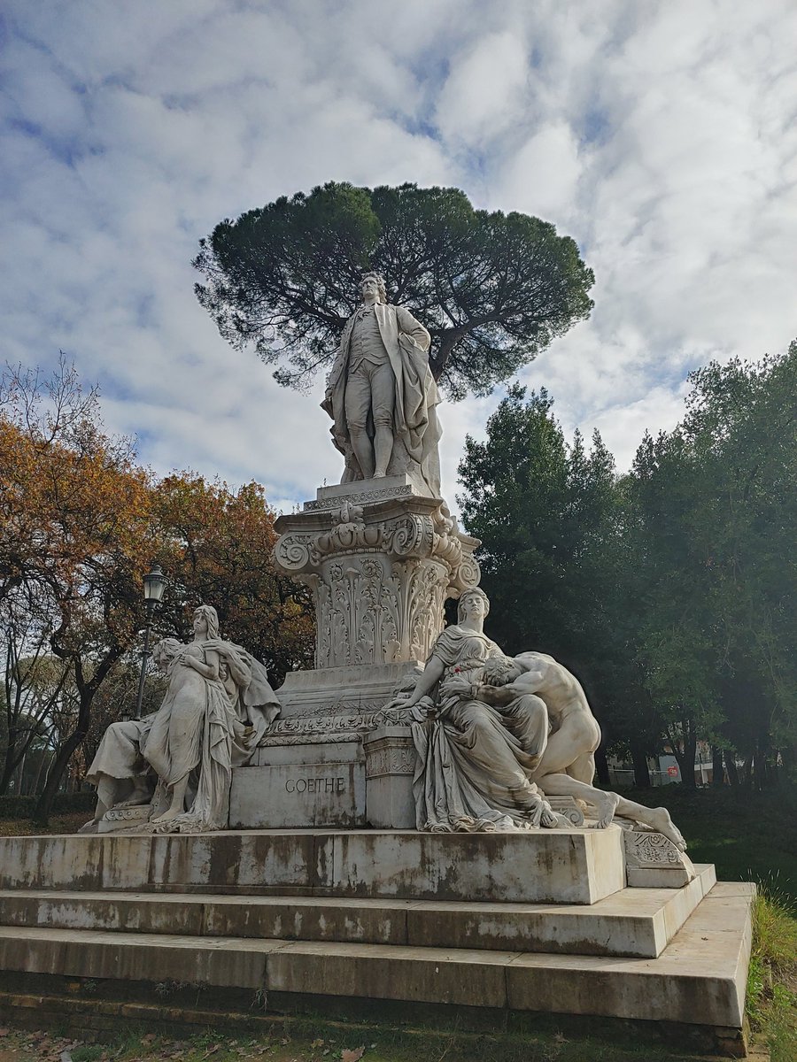 Standing before the Goethe-Monument in Rome right now.