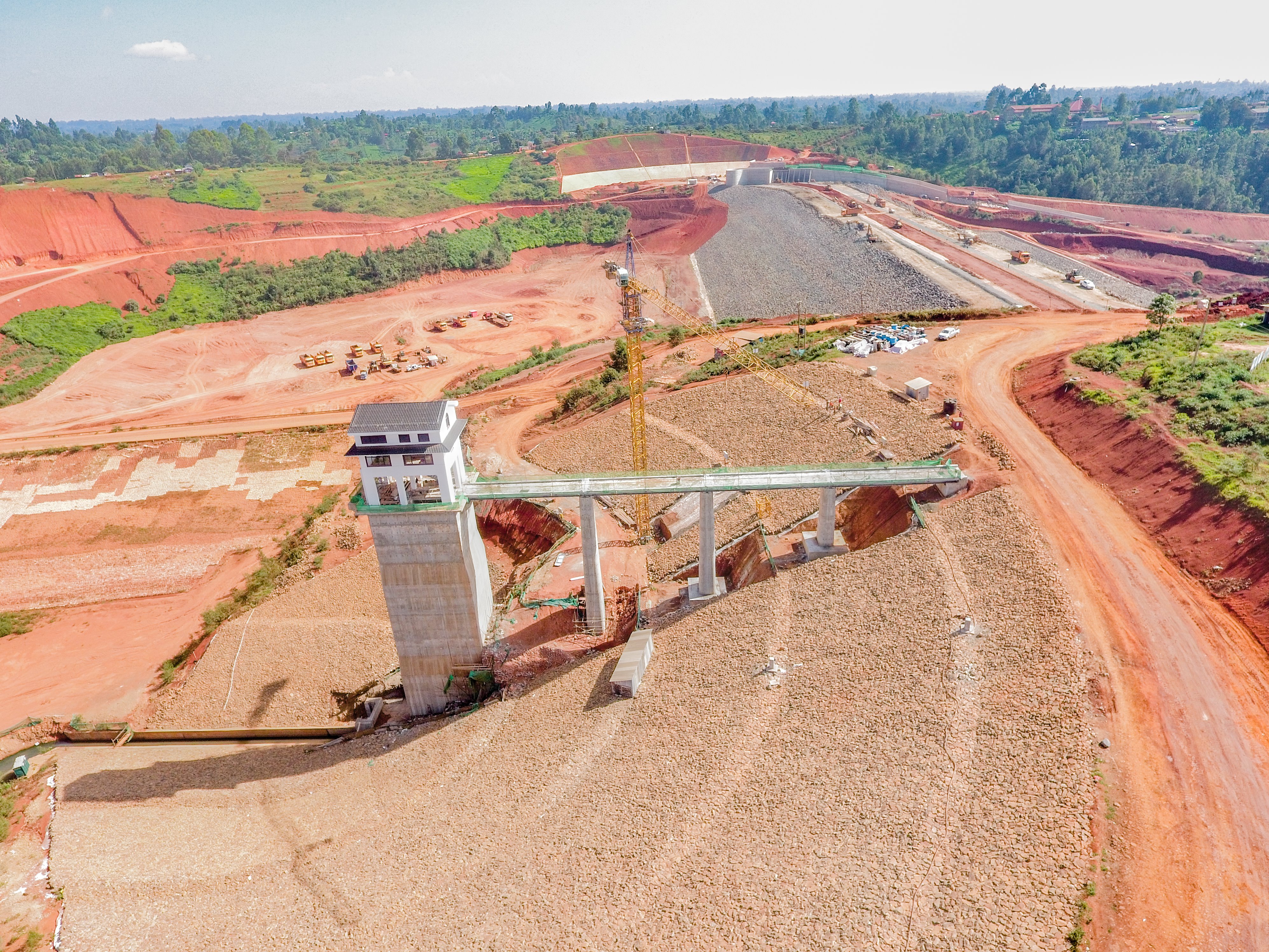 Ongoing Construction Works at the Karimenu II dam in Kiambu County. 