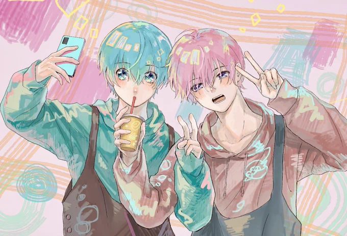 🥳✌️💗💙
#すとぷりギャラリー 