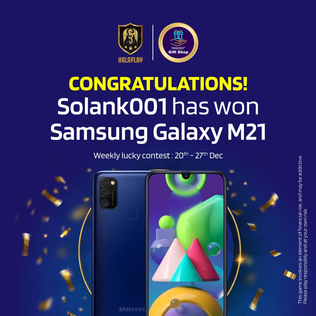 Here we have our Weekly Winner..👏👏
Congratulations Solank001🥳🤩
Download the app and you can be next! 
▶️bit.ly/welcomeHP💥

#Halaplay #Fantasygaming #Playtowin