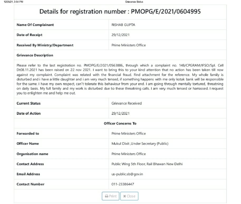 Shubham0377's tweet photo. @dcp_delhi @CPDelhi @PMOIndia @ArvindKejriwal @CMODelhi @udaykotak @KotakBankLtd @AAPExpress My brother @222ter facing mentally Harrasment on daily Basis by Kotak Mahindra Bank Credit Card recovery agent's on call; threatening them as well. Enclosed Relevant Details in Attachment https://t.co/J3zYn4MmuF
