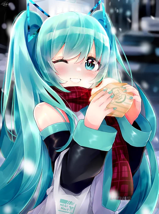 明日も頑張ろうねマスター
#初音ミク
#初音ミクを描くと元気が出る 