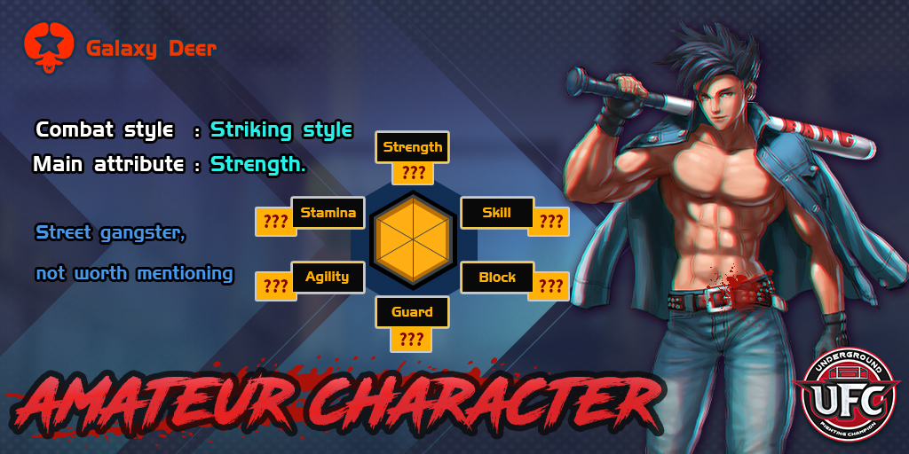 Real_GalaxyDeer's tweet photo. PVE enemy introduction:
🤜Amateur character🤜
Street gangster, not worth mentioning.
The first enemy in the Street Fight.
#GalaxyDeer
#P2EGame #GameFi #Blockchain #PlayToEarn #UFC https://t.co/naGddvKNbW
