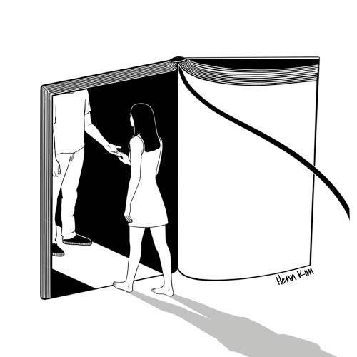 You grabbed me from a bookshelf, placed me in your hand, you'd tear me apart and you'd red each word I have. You've explored me like you have a plan of taking me home. And yet, look at these messed-up paper sheets. My page aches for your fingertips.

-- Moon

Art | Henn Kim