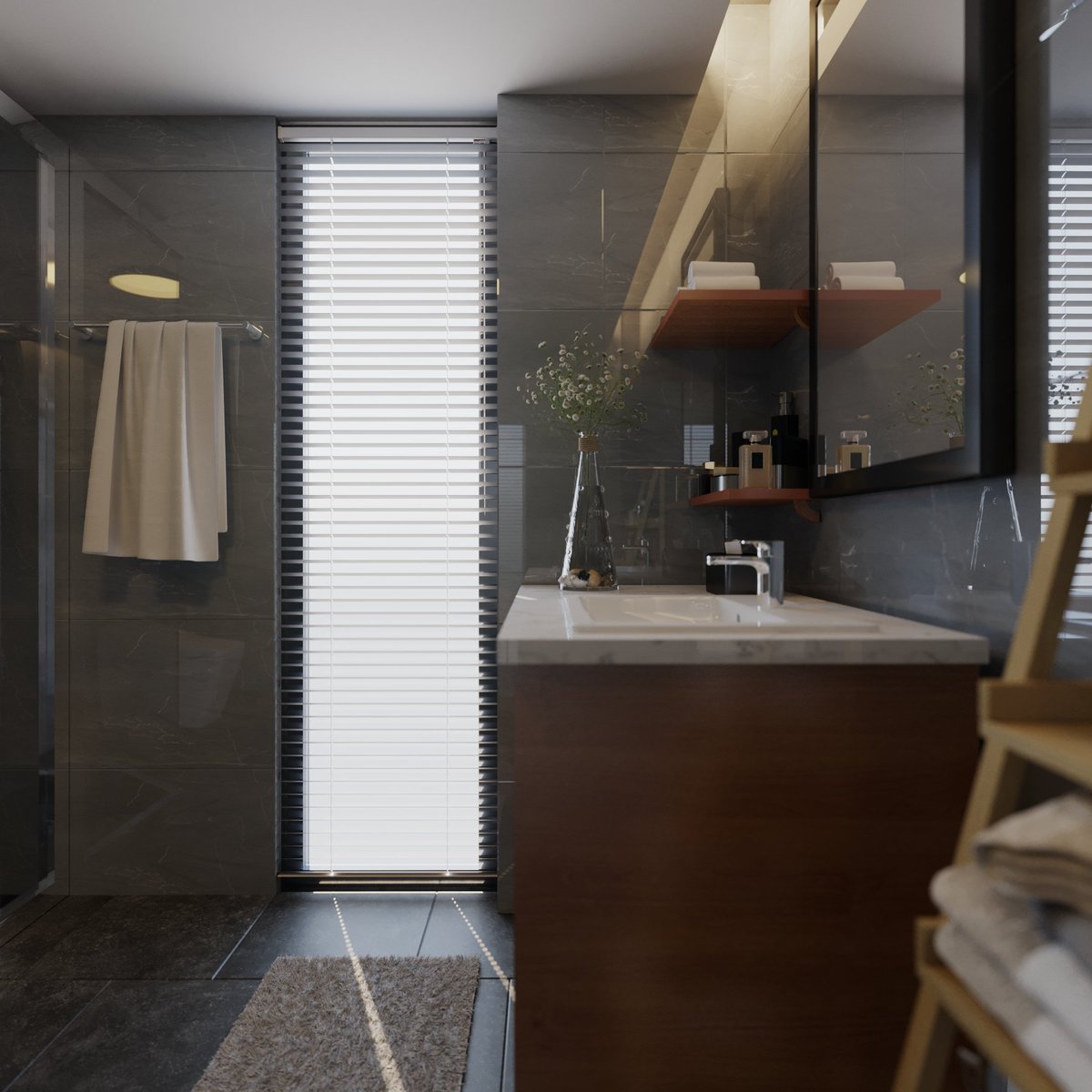 org_vs's tweet image. Bathroom interior rendering