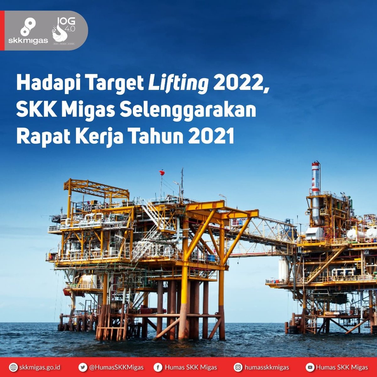 humasskkmigas's tweet photo. Senin, 20 Desember 2021 SKK Migas selenggarakan rapat kerja SKK Migas Tahun 2021. Capaian yang didapat antaranya: 

1. Kinerja lifting minyak hingga November 2021 mencapai 657 ribu barel minyak per hari (BOPD) atau 93,2% dari target sebesar 705 ribu BOPD. https://t.co/mx2aOfuusW