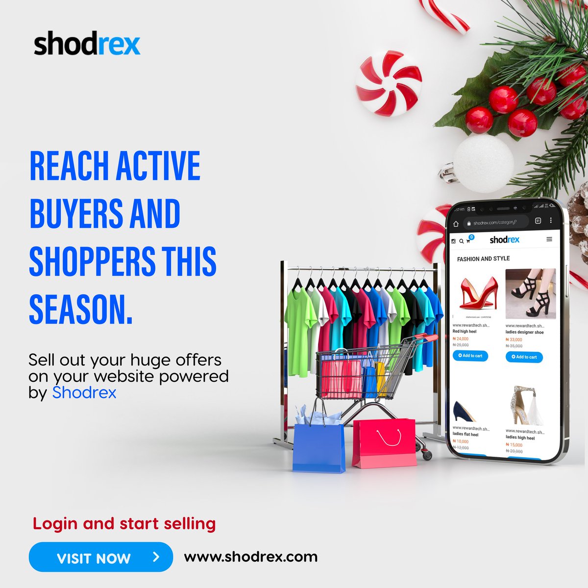 shodrex's tweet photo. Give your customers something huge this season.
Sell out your most rewarding deals/offers to millions of shoppers online.
Visit https://t.co/yLejHUVsYJ to start selling seamlessly. https://t.co/mt4tp9JPL7