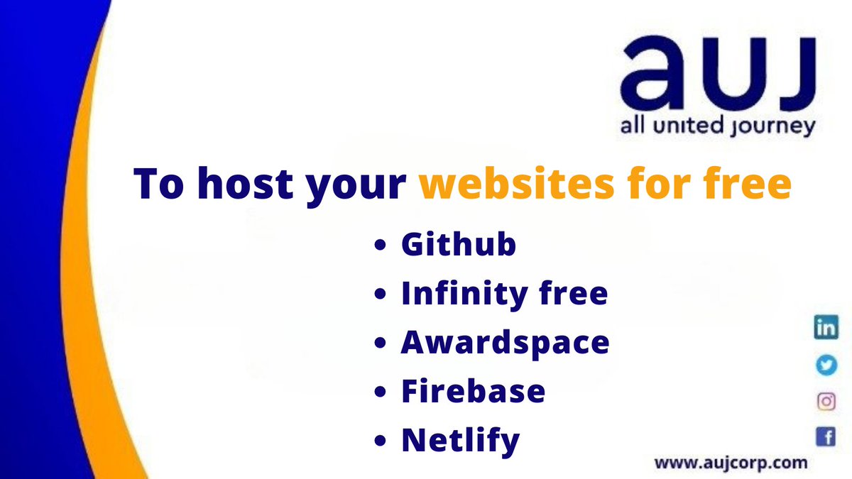 auj_corp's tweet photo. To host your websites for free https://t.co/os0Em87Sjo