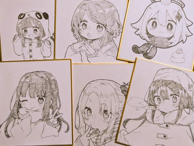 色紙もりもり描いてます! 