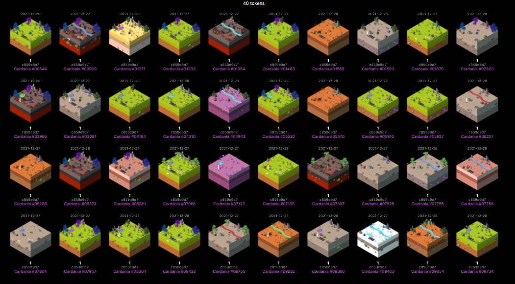 Bought 40 @Cardania_2021 lands. The highest rarity is 85/1691 <a href="/CnftTools/">CNFT Tools</a>.