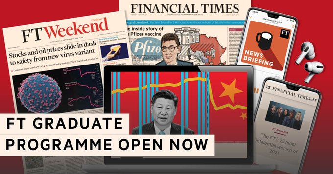 The Paul McClean graduate trainee programme, now open for applications, recruits and trains entry-level journalists from all walks of life for a long-term career at one of the world’s leading and most respected news organisations. Find out more here: on.ft.com/3qzGaxL