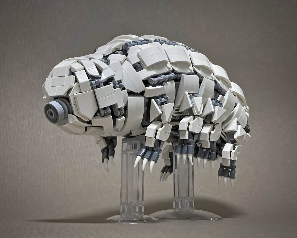 Rainmaker1973's tweet photo. Using his signature palette of gray and white bricks and unique parts, Mitsuru Nikaido reimagines marine life, insects, and land animals as mechanical, robot-like characters built entirely with LEGO [read more: https://t.co/6biMPlDiPi] https://t.co/FnZ29jO0Yh