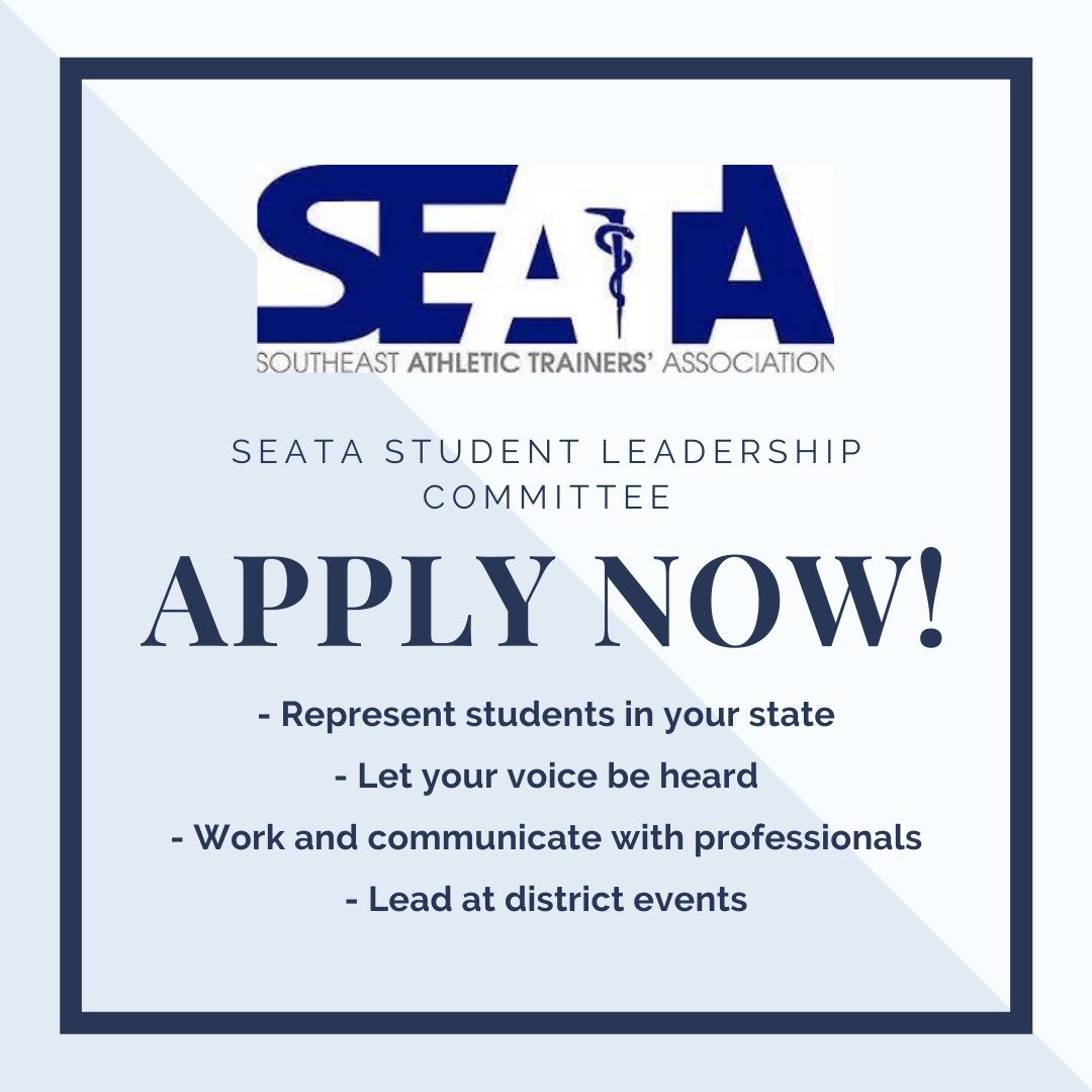 SeataSenate's tweet photo. The restructured SEATA SLC is looking for student state representatives to lead in our district!! Please encourage students to apply at: https://t.co/7n7ExMfxiz https://t.co/01aAheqLlg