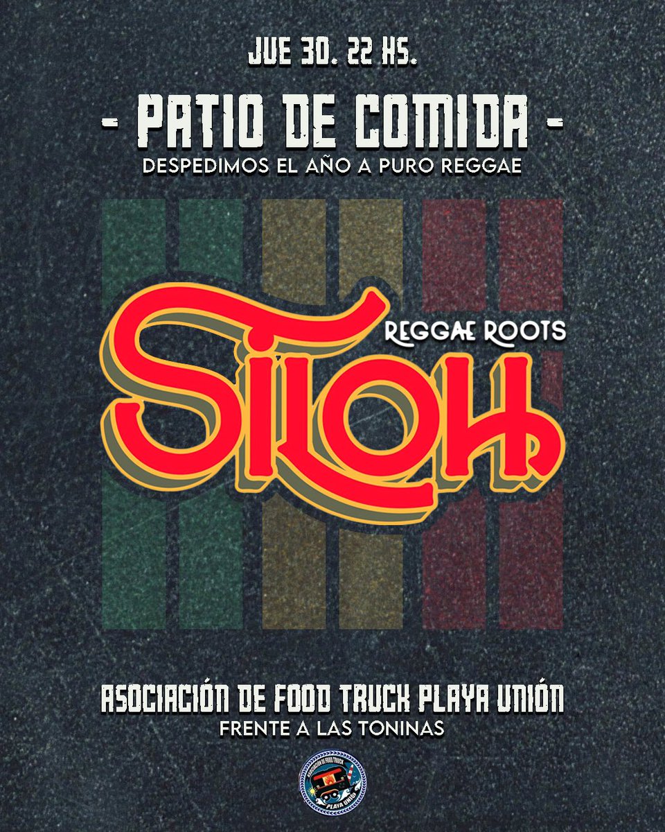 Buen día!!
.
Así se va la última de este 2021.!
.
📅 Mañana jueves 30 
.
📍 En la asociación de @foodtruckplaya (Frente a las toninas)
.
🕰  22:00 hs 
.
Entrada gratis.!!!
.
Los esperamos ahí.!! 
.
#SILOH #playaunion #Reggae #roots