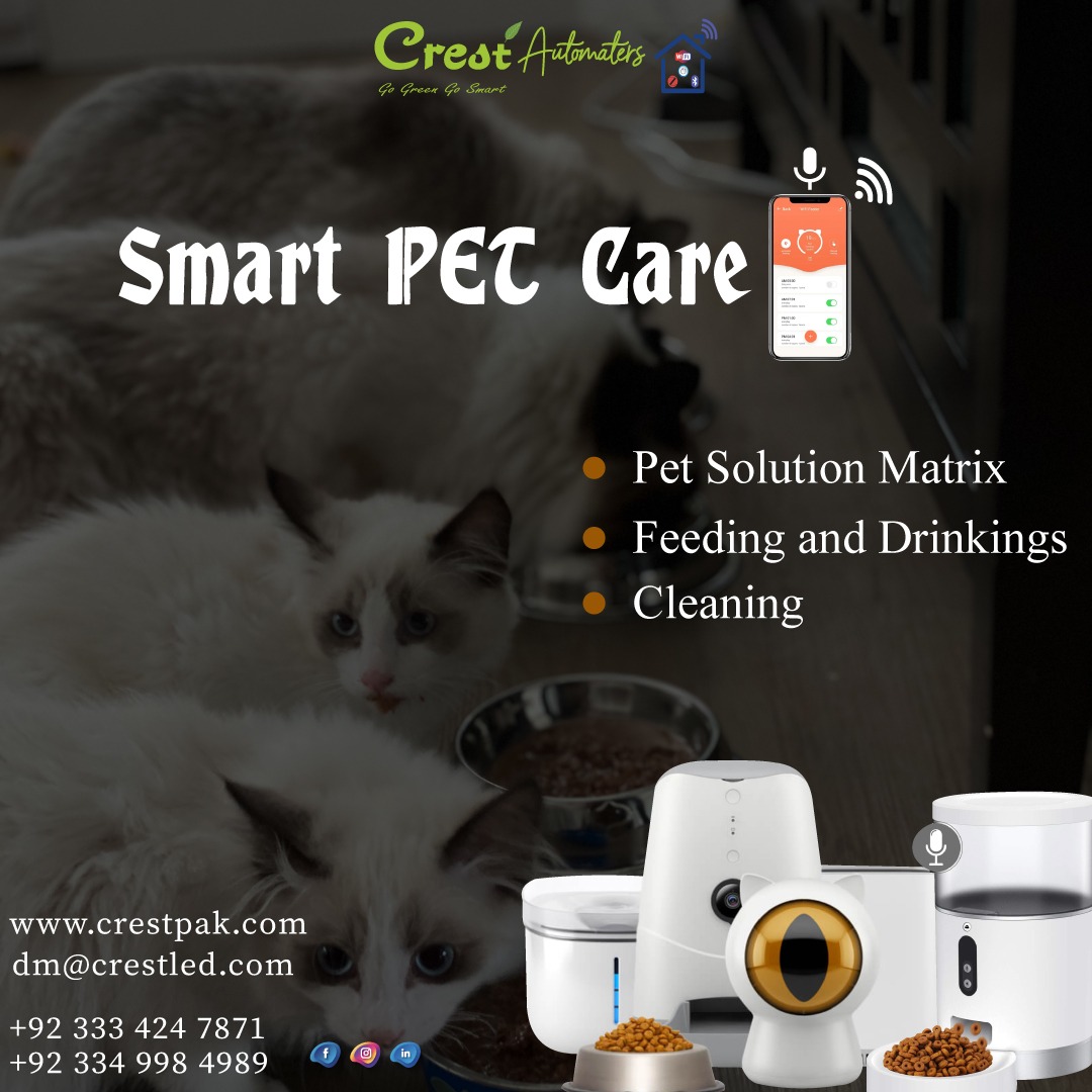 Smart PET Care
'There’s a saying. If you want someone to love you forever, buy a cat, feed it and keep it around'
crestpak.com/home-automatio…
#smartpetcare #homeautomation #petsolutionmatrix
#feedinganddrinking #cleaning