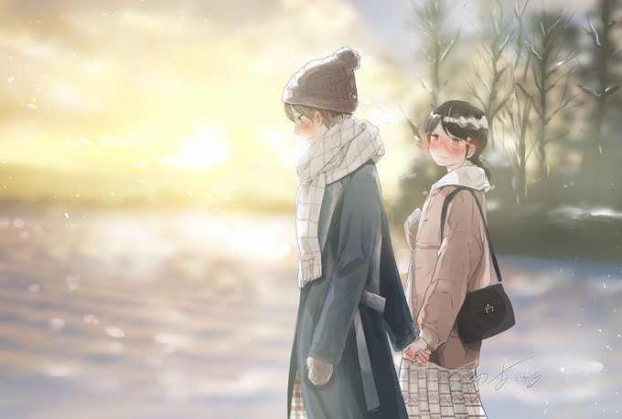#年の瀬に渾身のイラスト晒すのでフォローしてください 
今年の年賀状のやつです。外面男子の清水くん。 