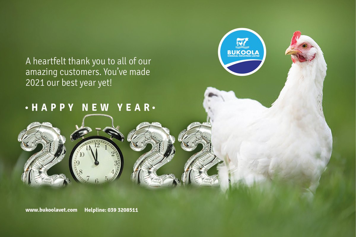 A heartfelt thank you to all our amazing customers. You've made 2021 our best year yet!
  **HAPPY NEW  YEAR**
#bukoolavet #vetpharmacy #PoultryCARE #happynewyear2022