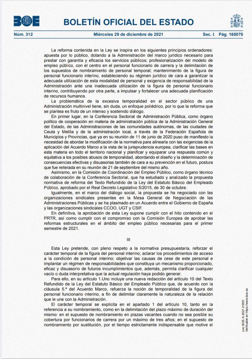 🛑<a href="/NicolasSchmitEU/">Nicolas SCHMIT</a> <a href="/LourdesArastey/">L.Arastey</a> The law to reduce abusive temporality in public sector IN SPAIN DOES NOT COMPLY WITH EUROPEAN REGULATIONS 1⃣Selective processes of uncertain outcome 2⃣Compensation is not dissuasive 3⃣Different application in each administration #NoLey20_2021