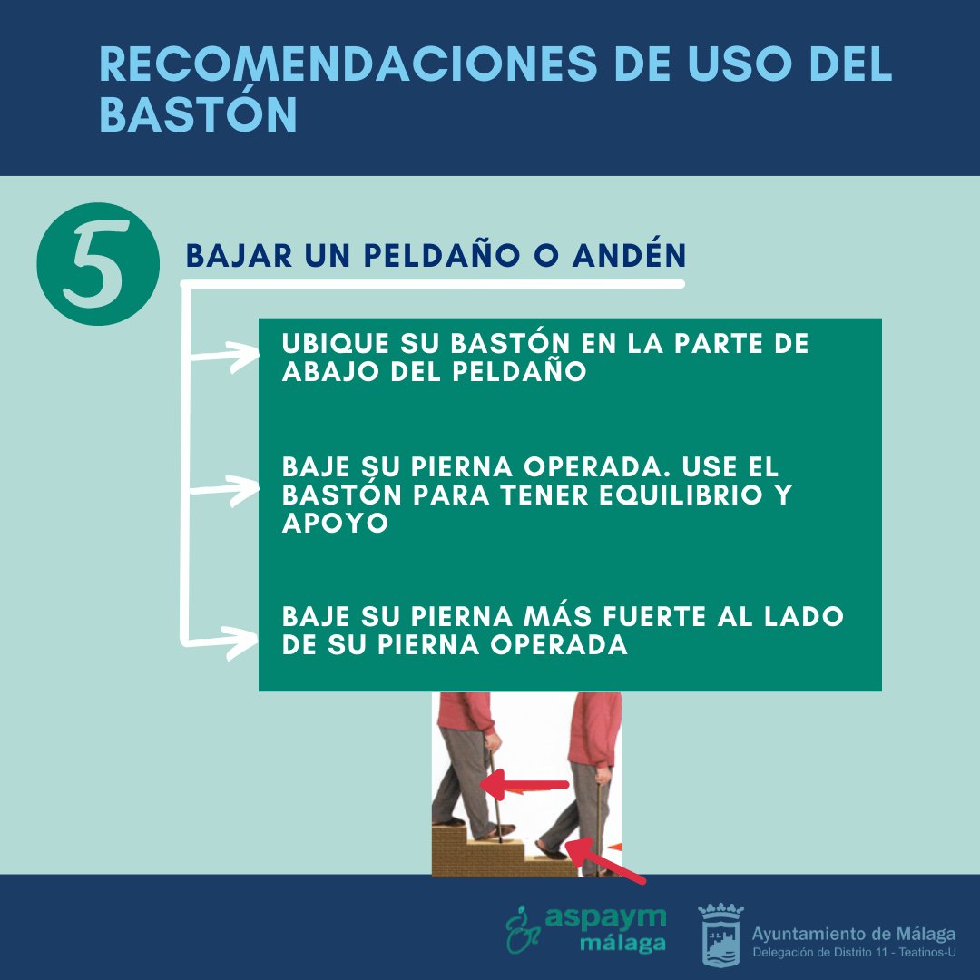 Aspaym_malaga's tweet photo. ♿️👨‍🦳👩‍🦳 Los bastones son un producto de apoyo que nos puede ayudar a prevenir el riesgo de caída:

➡️ Tipo de bastón
➡️ Recomendación de uso
➡️ Caminar, subir y bajar escalones

Vídeo con toda la info (7:18): 
 https://t.co/Ka7WUSe4iC

Financiada por el Distrito 11 del @malaga https://t.co/XfeLvl52bk