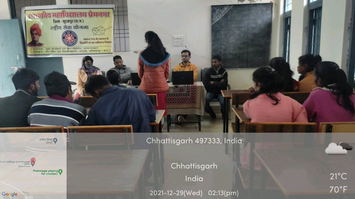 NssPremnagar's tweet photo. आज शासकीय महाविद्यालय प्रेमनगर में एनएसएस वालंटियर एवं स्वास्थ्य कर्मियों के द्वारा आयुष्मान कार्ड बनाने के उद्देश्य से महाविद्यालय में शिविर लगाकर आयुष्मान कार्ड बनाया गया https://t.co/VT90bmwKfy