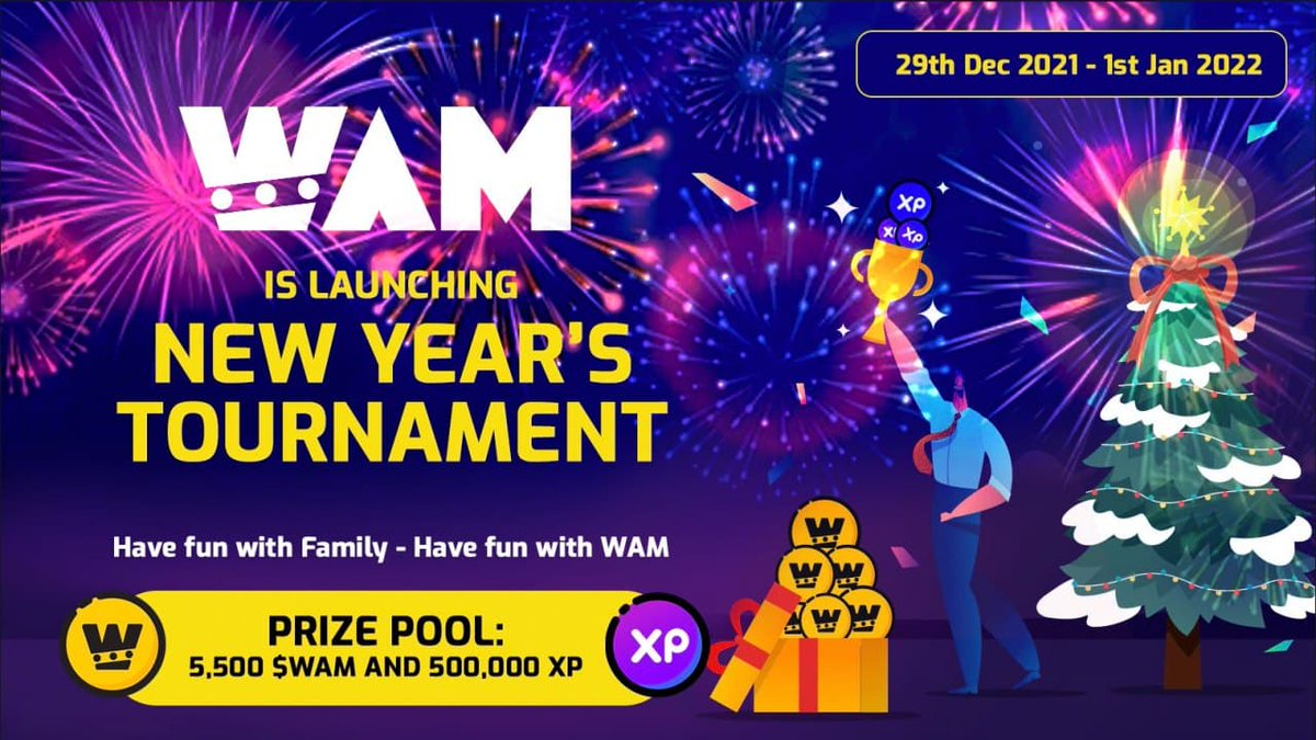 playWAM's tweet photo. 🎄A New 2022 Year is approaching - meaning WAM New Year Tournament has already started!🎄

So you have another chance to win 5500 $WAM &amp; 500,000 XP 🚀

📍https://t.co/AGiNXt3a87, Crazy Bouncing🥎

📆Starts on December 29th, 2021
📆Ends on January 1st, 2022

Hurry up &amp; Join now!⚡️ https://t.co/ThGmBBwnsV
