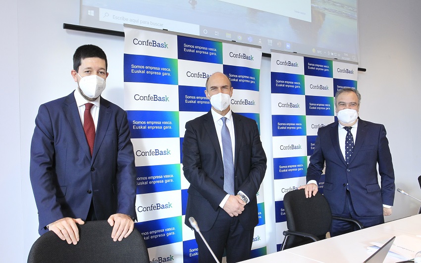 "Confebask prevé para 2022 crecimiento del 5’9% y  posibilidad de un máximo histórico de empleo con 25.000 afiliados más a la Seguridad Social hasta superar el millón de cotizantes", informe de <a href="/Confebask/">Confebask</a>   
bit.ly/3sI7k8G