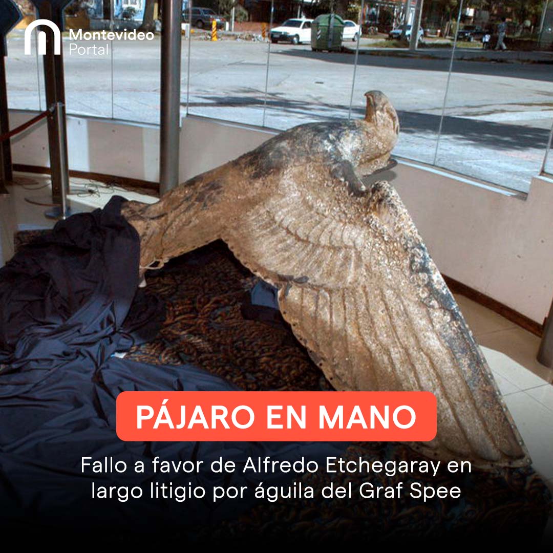 portalmvd's tweet photo. Se confirmó la sentencia del año 2019, condenando al estado uruguayo a enajenar onerosamente (sacar a remate público, o llamado a precios de acuerdo a #TOCAF) el Águila del #GrafSpee y el telémetro, y compartir el resultado con los permisarios Alfredo y Felipe Etchegaray. https://t.co/87iOaxlpYl