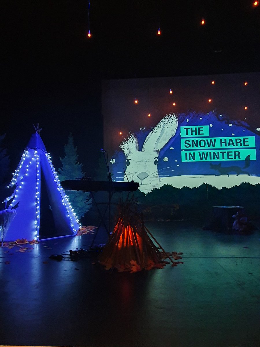BayntonR's tweet photo. @BedTheatre @LPAC_Theatre @lincolncompany @MarkeyBeth @Josh_you_waa So snowy and sparkly and fun! Loved the songs, and the signs, and the set, and Beth being a wriggly, bouncy hare and Josh's excellent music and collection of hats! The kids in the audience were living their best theatre lives - thank you both for being so brilliant Xx https://t.co/4A1gir7PHJ