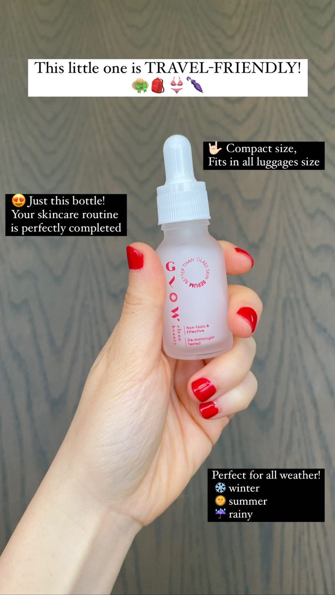 GLOWCleanBeauty's tweet photo. This little one is TRAVEL-FRIENDLY!👒🎒👙🌂
#glowcleanbeauty #perfectserum #onestepskincare #compactsize #travelfriendly #perfectforallweather https://t.co/mB1cmNRTpG
