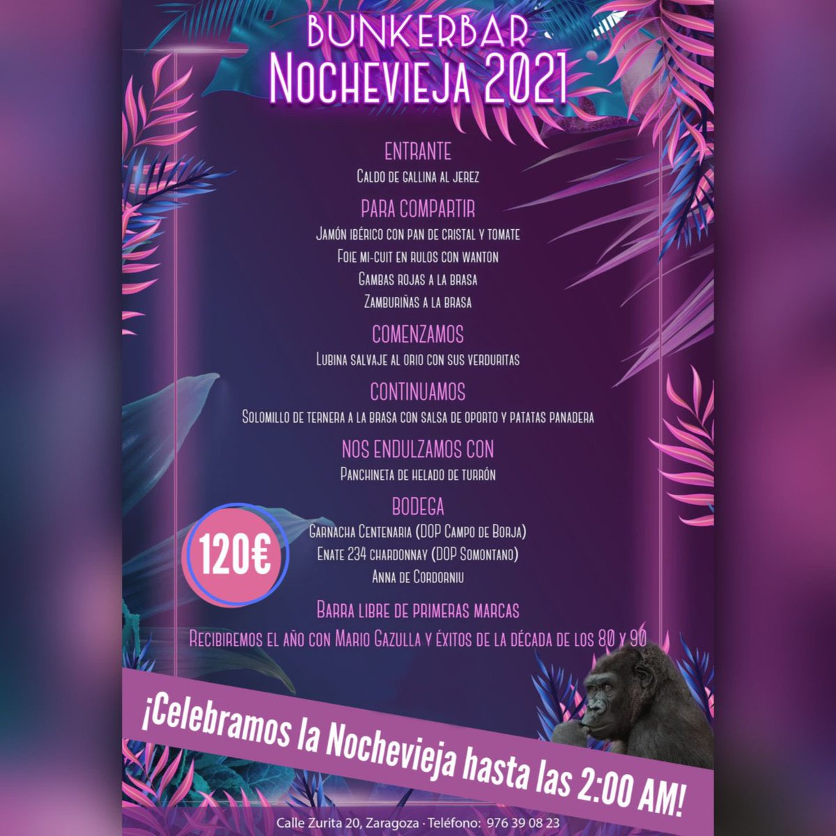 𝐍𝐎𝐂𝐇𝐄𝐕𝐈𝐄𝐉𝐀 𝐄𝐍 𝐁𝐔𝐍𝐊𝐄𝐑𝐁𝐀𝐑

Despide el año con nosotros.

Una cena estupenda, una compañía fantástica y la mejor música del mundo. 

¡Abrimos hasta las 2 AM!

TE ESPERAMOS